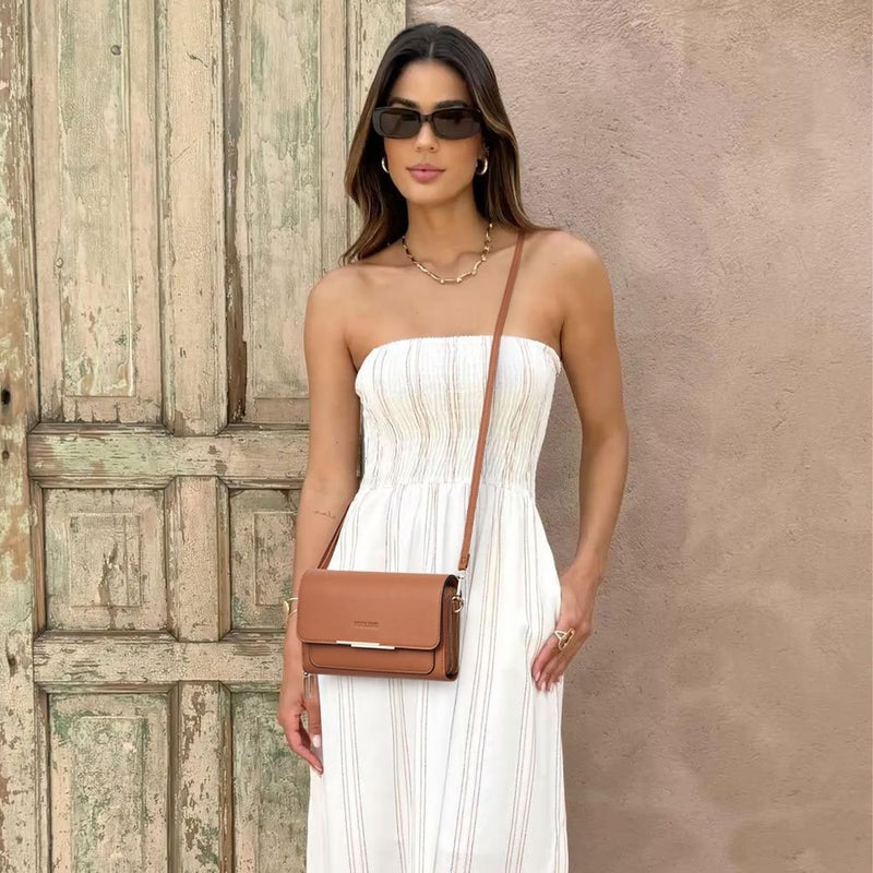 Roulens Small Crossbody Bag for Women,Cell Phone Purse Women's Shoulder Handbags Wallet Purse with Credit Card Slots - Image 3